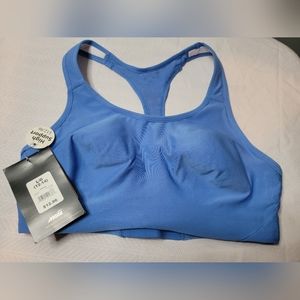 New with tags Blue sports bra by Avia, high support, sheer back
